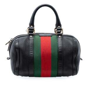 Gucci Vintage Web Boston Bag Leather #256288G85B